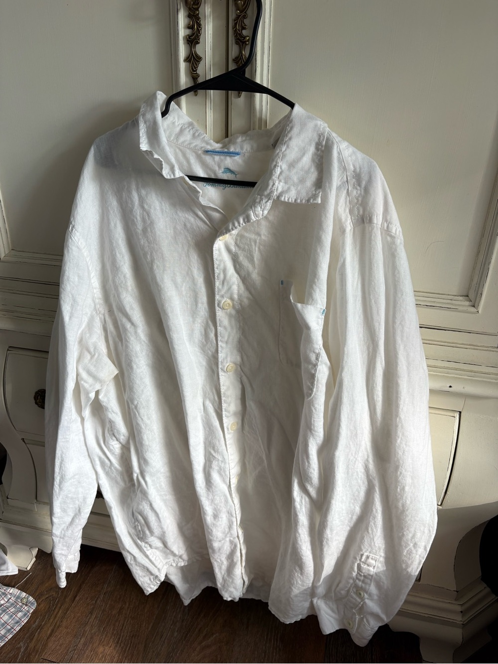 Tommy Bahama White Linen Button-Down Shirt 3xlt